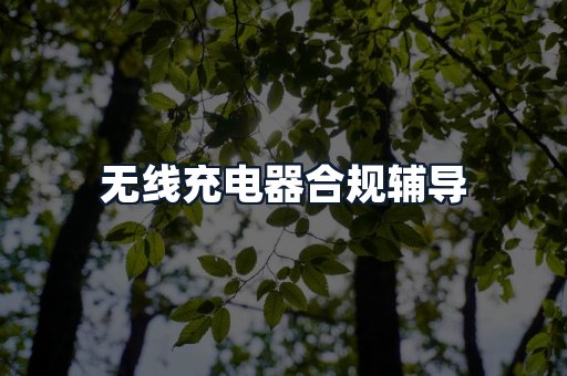 无线充电器合规辅导
