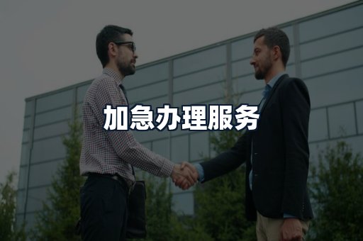 加急办理服务